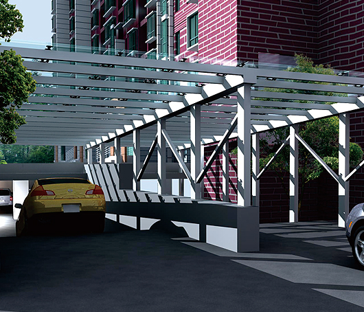 地下停車場鋼結(jié)構(gòu)雨棚